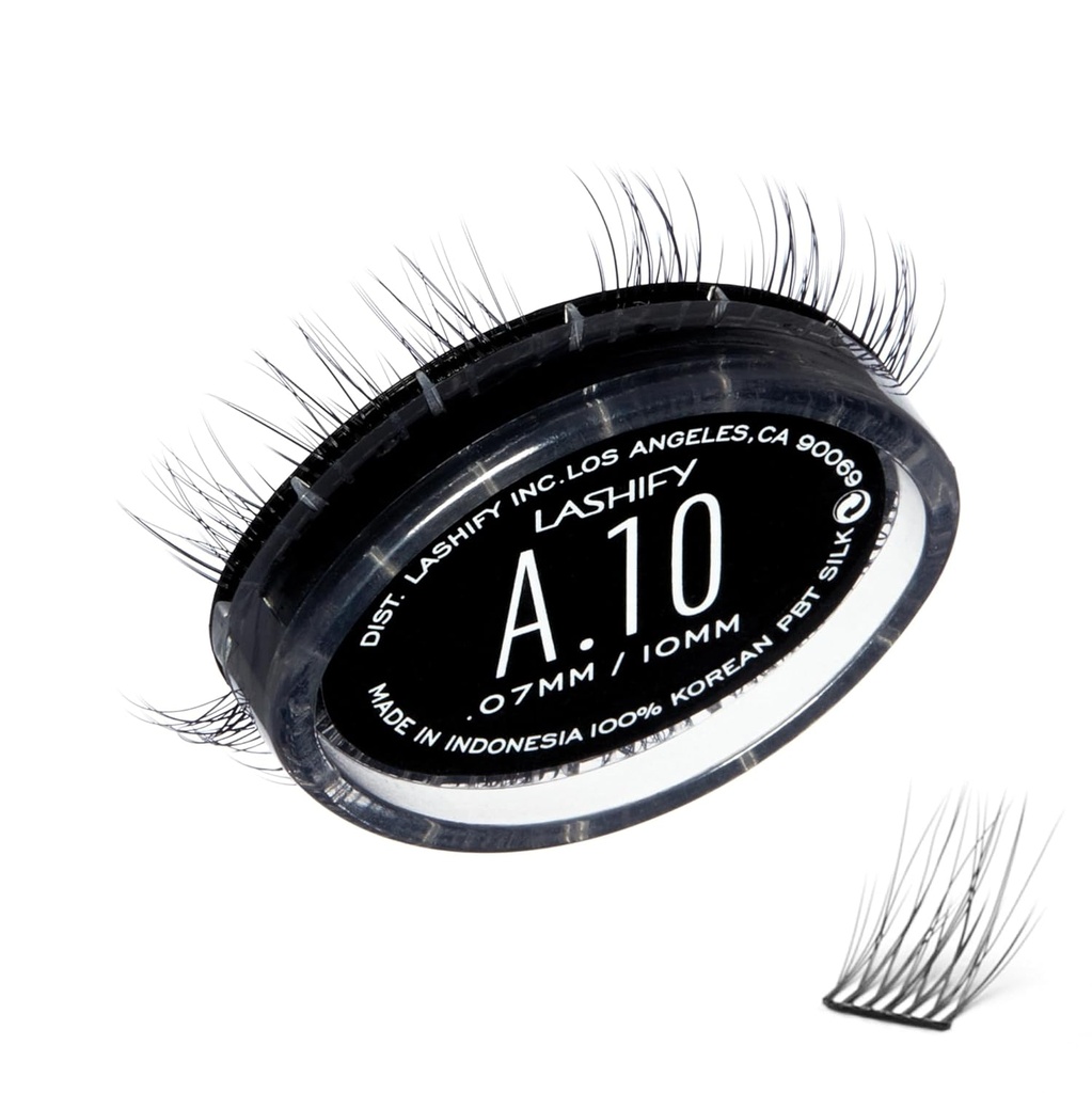 Lashify Amplify 10mm Gossamer DIY Eyelash Rozszerzenia Refill, czarny, łatwe fałszywe rzęsy dla naturalnego wyglądu