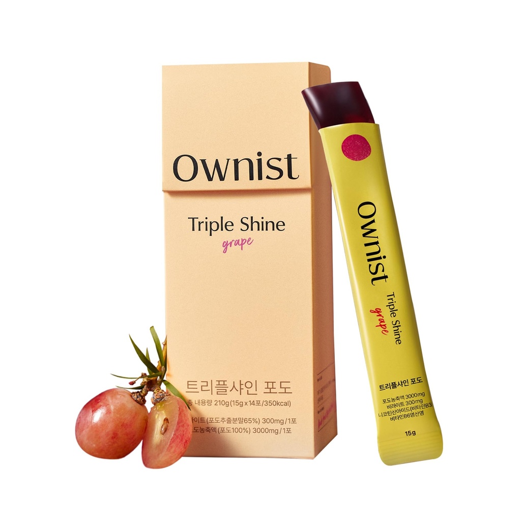 Ownnist Triple Shine Jelly On- TheGo - cele ciemne plamki i rozjaśnianie skóry, Zawiera Belight ™, witaminy B, C - 14 Pakiety stick