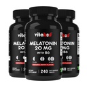 Melatonina 20 mg - 240 szybko rozpuszczonych tabletek - bez narkotyków - Natural Berry Flavor - Wegetarianin, Non-GMO, Gluten Free 240 Count (Pack of 3)