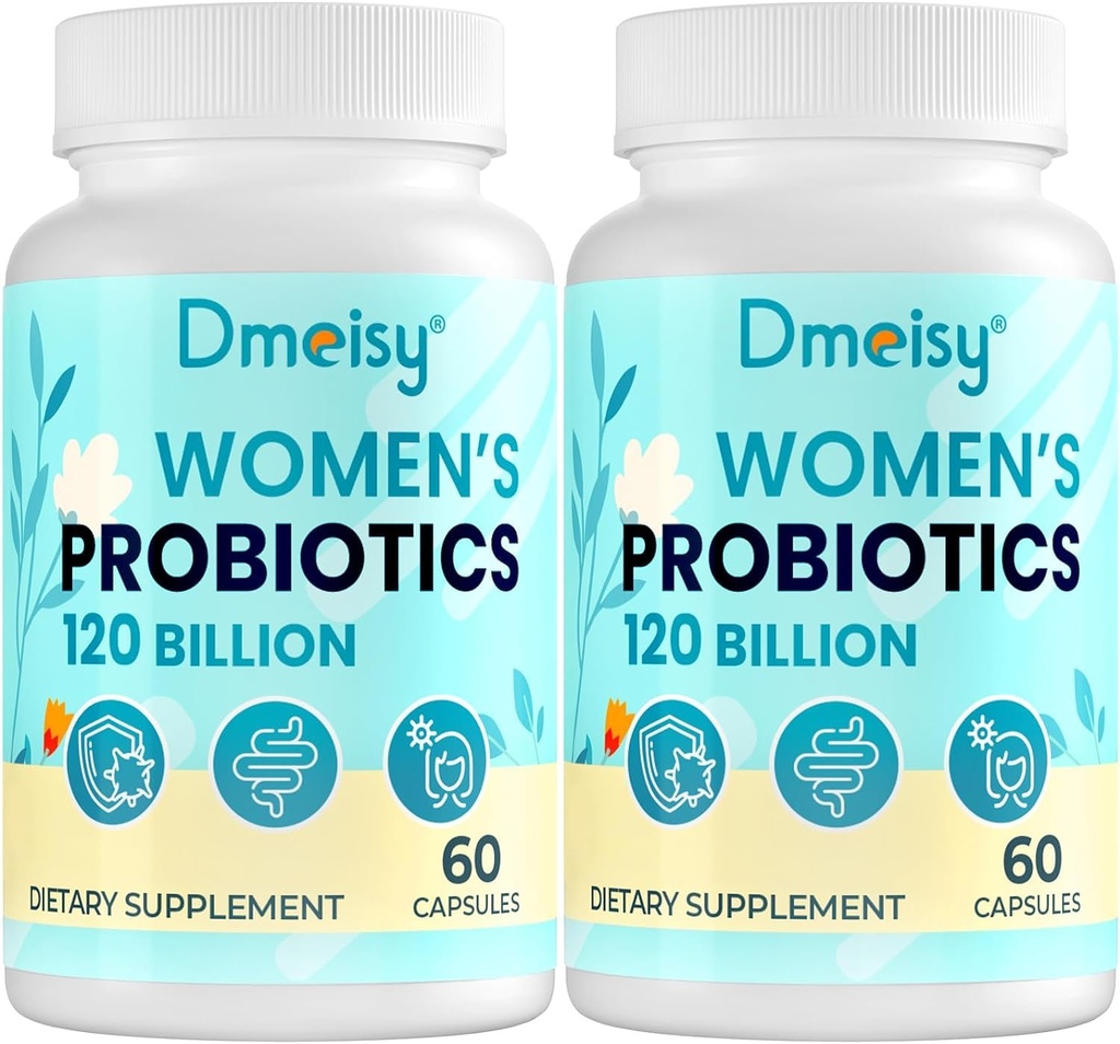 120 Miliard CFU Probiotic - Menopauza Wsparcie Probiotyki dla Kobiet, Natural Menopauza Probiotyczne Suplement dla Hot Flashs Night Poci Nastrojowe Swingi Hormon Równowaga Gut & Immune Health- 120 Czapki