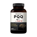NatureBell PQQ 40 mg Per Serving with CoQ10, 240 Capsules Belgium 124; Active Pyrrolochinolina Quinone, Wysoce Biodostępny ZenPQQ + Formuła - Promotes Heart, Brain, & Mitochondrial Health - Non-GMO