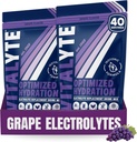 Vitalyte Electrolyte Powder Drink Mix, Isotonic Electrolyte Hydration Mix, Gluten Free Post Workout Powder Mix, Opakowanie po 2, 35 oz. Każdy, Flavor winogronowy