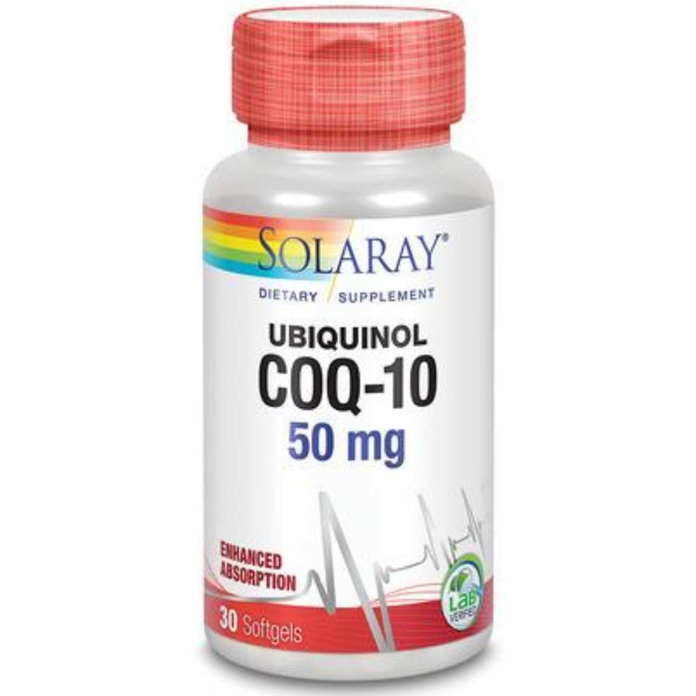 SOLARAY CoQ10, Ubiquinol, Softgel (Btl-Plastic) 50mg | 30ct