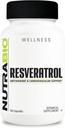 NutraBio Resveratrol Supplement, 500mg - Naturalny przeciwutleniacz, aby pomóc zwalczać wolne rodniki i wspierać zdrowe starzenia, 90 Kapsułki