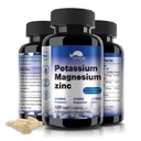 Suplement Magnezu Potasu 1000mg, Magnezu Cynk Aspartate Wsparcie naczyniowe, Kości, Serce, Mięśnie i Nerwy Zdrowie, Non-GMO, Wegan, (120 Kapsułki)