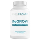 PUREHEALTH BADANIA NAUKOWE Regrow - Witaminy wzrostu włosów - z piłą Palmetto, Biotyna, Kolagen, Cynk, Żelazko, Jod, Selen i więcej - Suplementy do włosów dla kobiet i mężczyzn - 60 Kapsułki