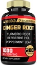 7- in-1 Ginger Root Supplement z kurkumin kurkuminy turmerowej, Berberine, Peppermint Leaf, Astragalus Root, Ceylon Cynamon, Burak Root - 200 Kapsułek