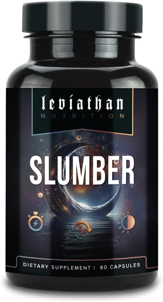 Lewiatan Slumber 124; Pomoc dla Sleep GABA Suplementy do głębokiego i spokojnego snu z melatoniny, magnezu, L- Theanine, 5- HTP, Cynk, Magnolia, Valerian Root for Sleep Pills dla dorosłych mężczyzn i kobiet