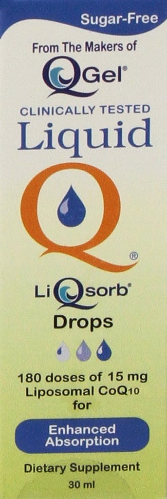 Płyn Q ® LiQsorb ® Liposomal CoQ10 Krople (bez zapachu, bez cukru, bez GMO) 30 ml
