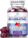Bezcukrowe Gummeje Resveratrol - Pothent Anti- Aging Antioksydant - Resveratrol Supplement to Support Digestive & Immune Health - Natural Herb for Cell Growth & Repair - Easy Chewable NMN Alternative
