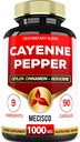Cayenne Pepper Supplements with Turmeric Curcumin Root, Berberine HCl, Ceylon Cynamon Bark & More - 90 Kapsułki - Wsparcie zdrowia trawienia, System immunologiczny i równowagi ciała
