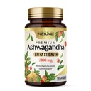 Wybudowany przez Nature Ashwagandha 2100mg Extra Stress Relief & Mood Support z Black Pepper Extract for Max Absorption - Non-GMO, Wegan, Gluten- Free - 60 kapsułki