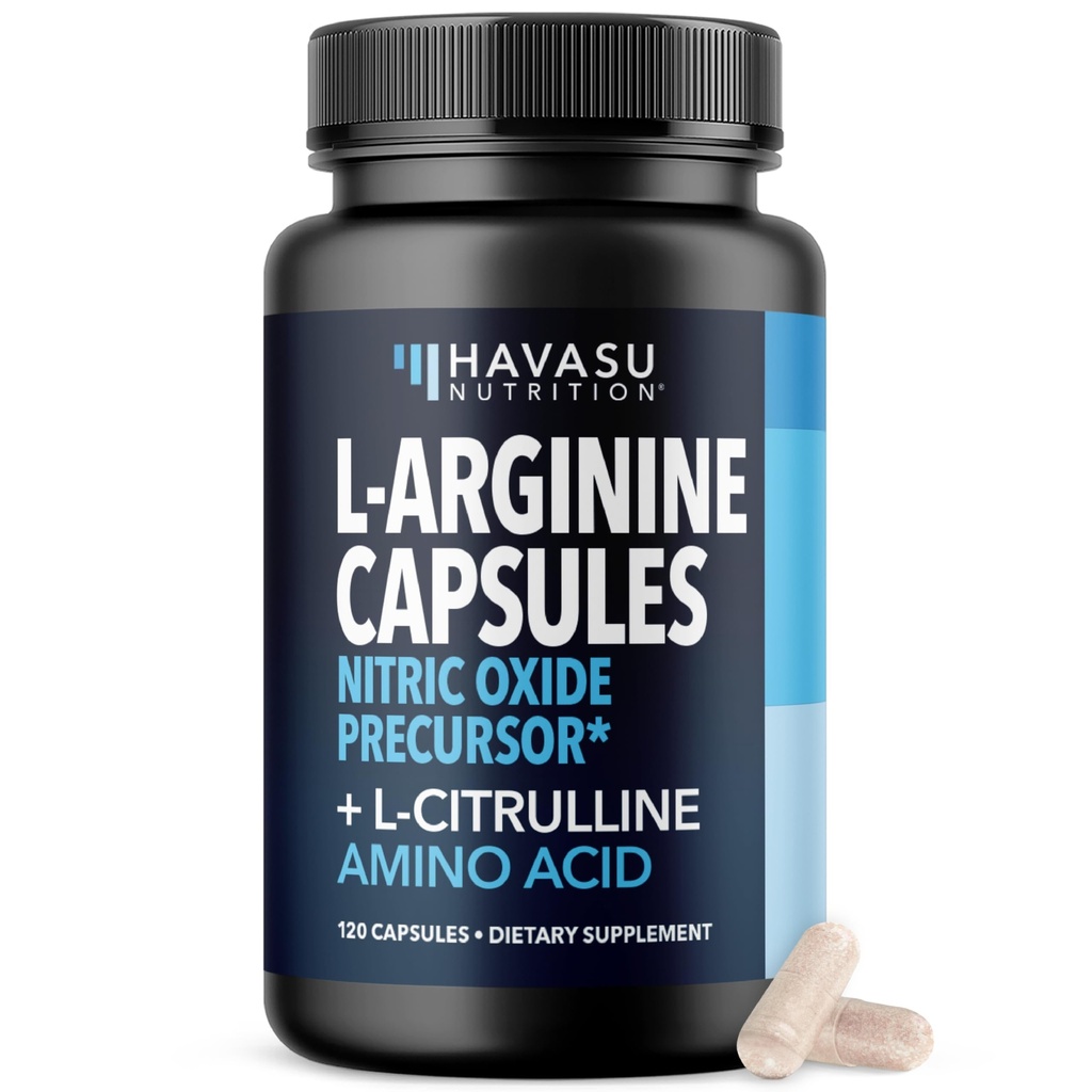 Kapsułki L-argininy z L-cytruliną - suplement tlenku azotu - L arginina i L mieszanka cytruliny - 120 Count - Vegan, Non-GMO Kapsułki dla wydajności, Endurance i wsparcia mięśni - 2 Miesiąc dostaw