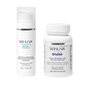 Skinuva ® Scar (1,7 oz) & Bruise (14 kapsułek) - Advanced Silicon Cream z czynnikami wzrostu i Homeopatic Bruise Remedy z Arnica, Bromelain & Zinc