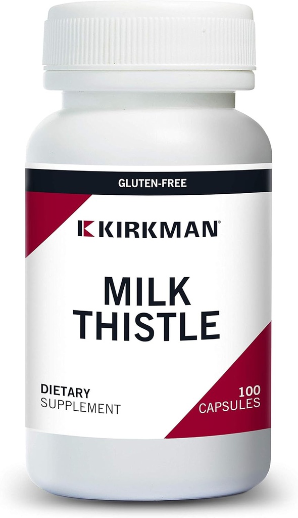 Kirkman Milk Thistle 100 mg - Hypoalergenne immunoglobuliny 124; 100 Kapsułki wegetariańskie