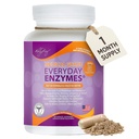 Dr Liz Cruz Everyday ENZYMES - Suplement do trawienia, Suplementy diety, Enzymy klasy medycznej Super, Bloating, Gaz i Refluks Relief dla kobiet, Mężczyźni, & Dzieci Non-GMO, 100 Kapsułki wegetariańskie