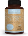 Pomona Wellness witamina B Kompleks Suplement z kwasem foliowym, Wysoka potencja Multivitamina, Wszystkie 10 Witaminy B Włączając B12, Wspiera poziomy energii, Heart Health, Non-GMO, 50 Tabletki