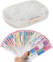 Pigułka Organizator z etykiet Bling Pocket Pill Case z naklejkami Travel Medicine Kit uchwyt mała torebka Pill Pudełko pojemnik przenośny Mini Medication Storage (White & 300 Etykiety)