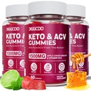 (3 opakowania) Keto ACV Gummies Ekstremalne 1500MG Keto Gummies Jabłko Cydr Ocet dodany z Pomegranat Sok buraczany proszek B12 Wegan Non GMO 180 Gummys