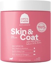 Otwarte Farm skóry i Coat Chews, suplement dla psów, Witaminy psów, Wspiera miękkie i błyszczące Coat Korzystanie Traceable i Vet- Zatwierdzone Składniki, 12.7 oz, 90 Count