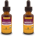 Herb Pharm Ashwagandha & Rhodiola Ekstrakty dla Energii, Witalności, Endurance & Stamina, 1 Oz Każdy