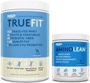 AminoLean Pre Workout Energy (Niebieski Malina 30 Służenia) z proszku protein TrueFit (Wanilia 2 LB)