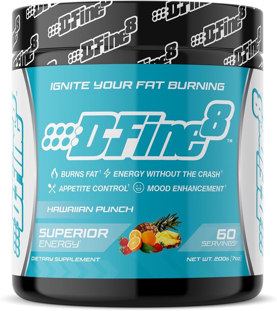 Termogeniczne pretreningi energetyczne w proszku i rozdrobnieniu suplement, Boost energy Mood & Focus, Sugar Free, Zawiera Senactiv, Endurance, 300 mg kofeiny, N- Acetyl- L- Tyrosine (Hawajski Punch)
