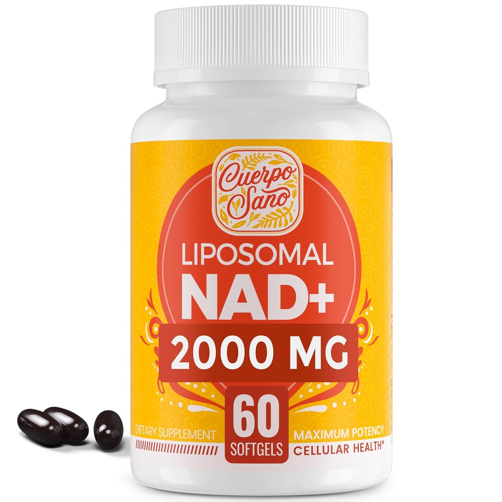 2000 MG NAD Suplement, Liposomal NAD + z wysoką absorpcją, bardziej wydajny niż Nikotynamid Riboside, Pure & Plus suplement booting, Obrona starzenia, Metabolizm & Komórki, 60 softgels