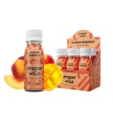 Odpowiednio dzikie Wegańskie Zdjęcia Energetyczne, z L- Theanine, i kofeiny organicznej, Czysta roślina oparte napój energetyczny, Gluten- Free, GMO- Free, Dairy- Free, Stevia-Free, Soy- Free, Peach Mango, 2,5 Fl Oz, 6 Pack