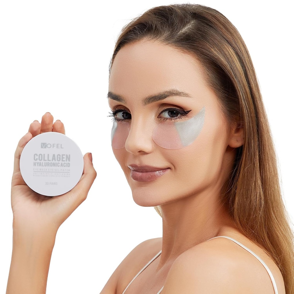 Pod Eye Patches dla Puffy Eyes and Dark Circles Hydrating Eye Mask z Collagen Eye Gel Pads Zmniejszyć zmarszczki Leczenie skóry 30 Pary