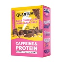 Quantum Energy Square: Energy Bar z kofeiną & 10 g białka. Pyszne zdrowe przekąski On The Go. (Wegan, Gluten- free, Soy- free, Dairy-free) (Ciemna czekolada Pink Himalayan Salt)