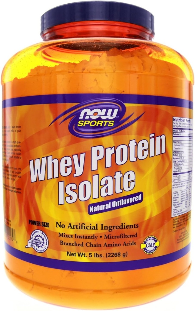 Teraz jedzenie Sports Serwatka Protein Isolate Natural Unflavored -- 5 funtów