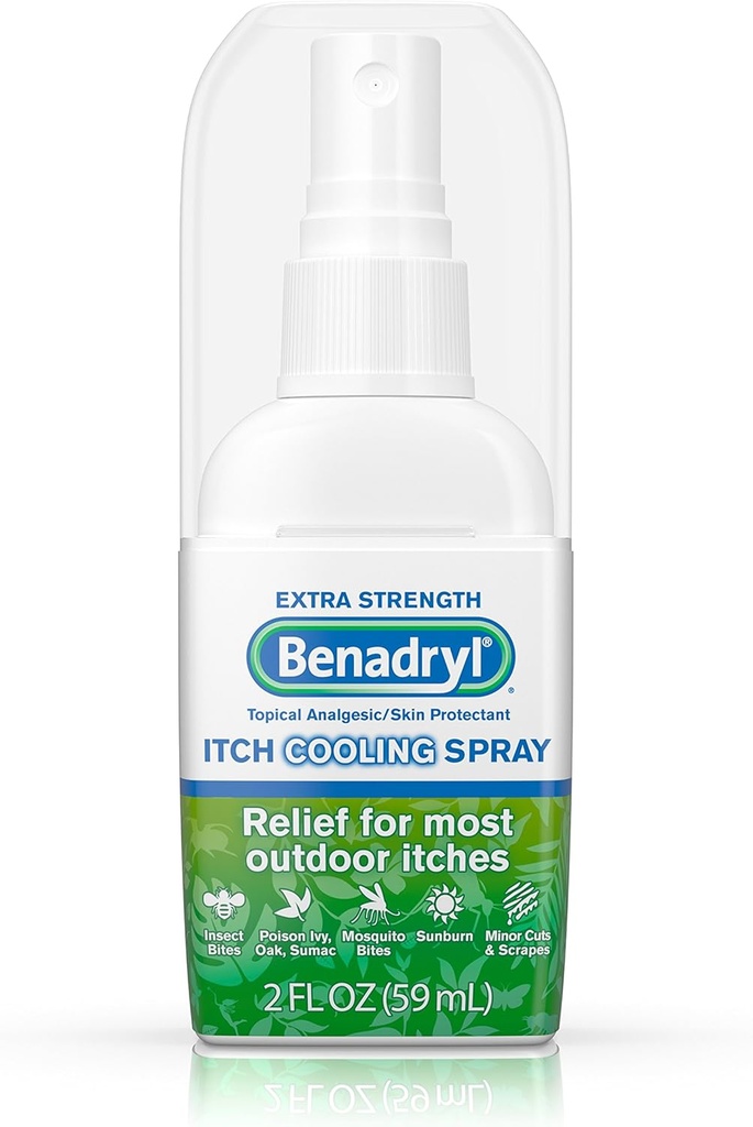 Benadryl Itch Relief Spray Dodatkowa siła 2 oz (Opakowanie po 2)