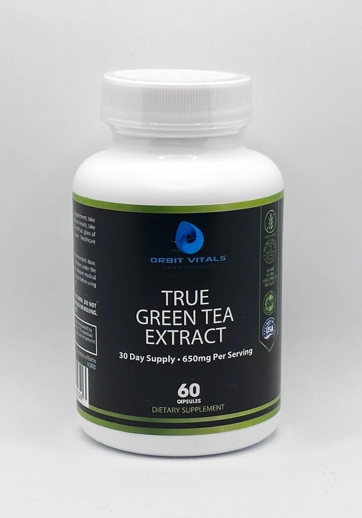 True Green Tea Extract: Premium Green Tea Extract for Enhanced Energy, Immune Support i ogólne Wellness - Antyoksydant- Bogata formuła dla mężczyzn i kobiet