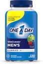 One A Day Men 's Multivitamin Gummies, Multivitamin dla mężczyzn z witaminą A, C, D, E, Wapń i więcej do wspierania zdrowej funkcji mięśni, Gummies, 230 Count