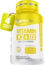 System immunologiczny Support Witamina K2 (MK7) z suplementem D3 5000 Iu + Bioperine (Black Pepper) 124; Silne kości i serce Zdrowie 124; K2 D3 Kompleks 124; Łatwy do połknięcia 120 Kapsułki Veg