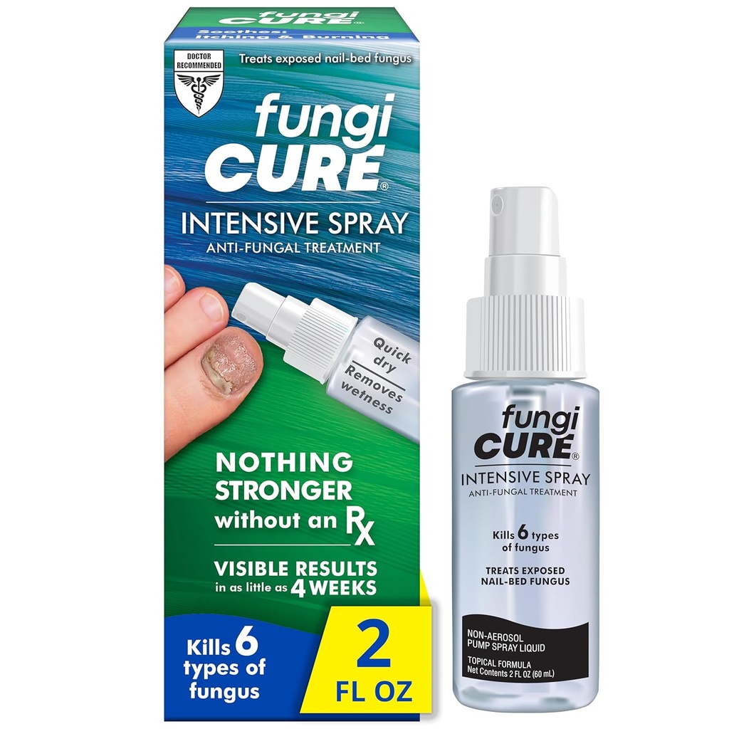 FUNGICURY Intensywny spray, łagodzi swędzenie i spalanie, 2 Płynna uncja (Opakowanie 1)