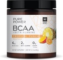 Pure Power BCAA + Beta- Alanine, Tropical Punch Flavor, 11.7 oz (333 g), 30 Servings, 6g BCAA, 2g Beta- Alanine, 0g Sugar, Non-GMO, Dr. Mercola