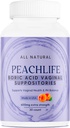 Peachlife Poduszki kwasu borowego w kapsułkach roślinnych - USA Made - pH pochwy
