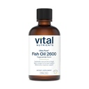 Vital Nutrigents - Ultra Pure Fish Oil 2600 (Pharmaceutical Grade) - Hi- Potency Deep Sea Liquid Fish Oil, wsparcie sercowo-naczyniowe, Natural Lemon Flavor - 8 Fl Oz na butelkę