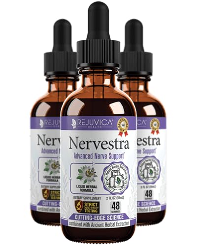 Nervestra Nerve Health Supplement - Fast- Absorbing Herbal Liquid Formula - Turmeric, White Willow Bark, B- Vitamin, Alpha Lipoic Acid, Acetyl- L- Carnitine i więcej