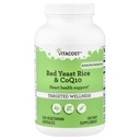 Vitacost Red Yeast Rice & CoQ10 z No- Flush Niacin -- 240 Kapsułki wegetariańskie