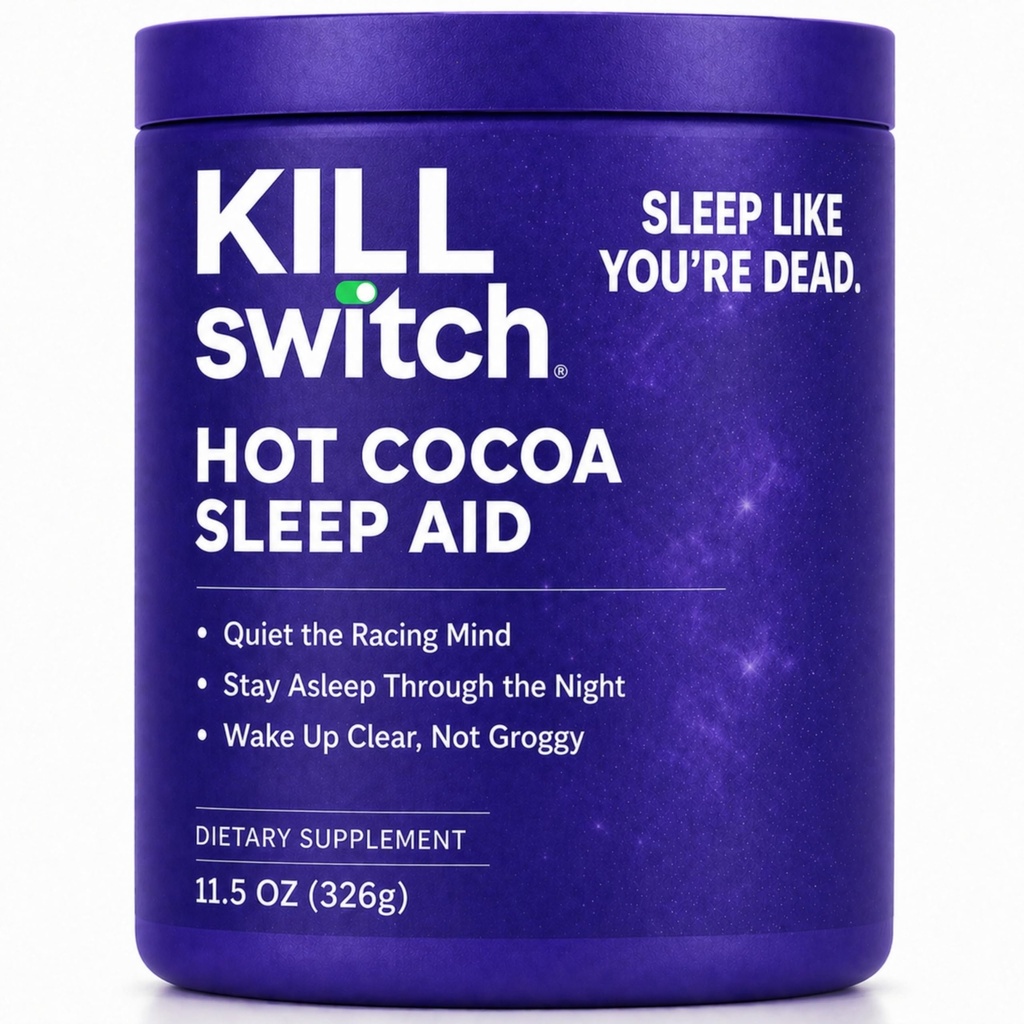 Killswitch Sleep Aid dla dorosłych - Upadek Asleep Fast & Wake Refreshed, Sugar-Free Hot Chocolate Supplement - Magnez, Tart Cherry, L- Theanine & More for Resteful Sleep, 30 Sług, Made in USA