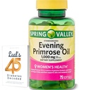 Wieczór Primrose Primrose Oil Women 's Health Supplement Softgels, 1000 mg, 75 Count, Softgels, Wieczór Primrose Oil Capsules 1000mg Bundle z LualL 45 Cukrzyca Decoded