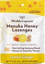 Łyżka ślubna Manuka Honey Immunitet Lozenges, Lemon Ginger, 2.6 Oz (Opakowanie 1), Genuine New Zealand Honey, Boost Immunitet W ciągu dwóch godzin