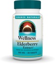 Źródło Naturals Wellness Elderberry Extract, 500 mg dla wsparcia systemu immunologicznego * - 30 tabletek