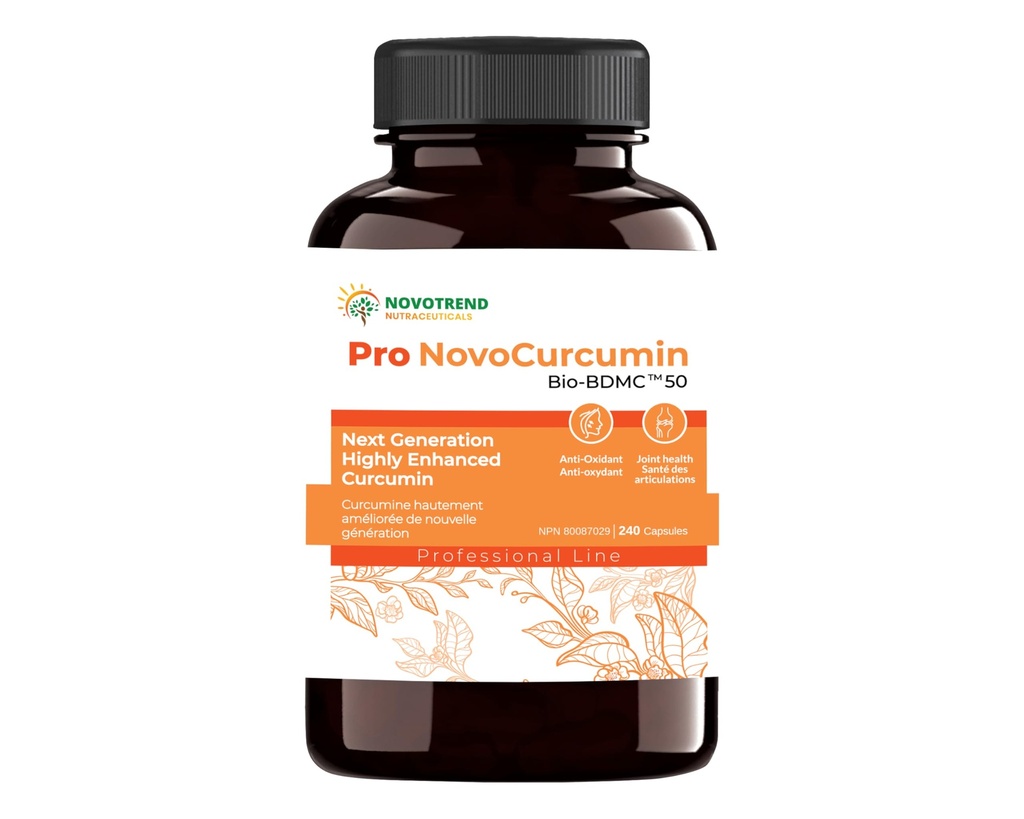 Pro NovoCurcumin - BioBDMC50- Następna generacja Wysoko wzmocniona kurkumina - 240 Kapsułki