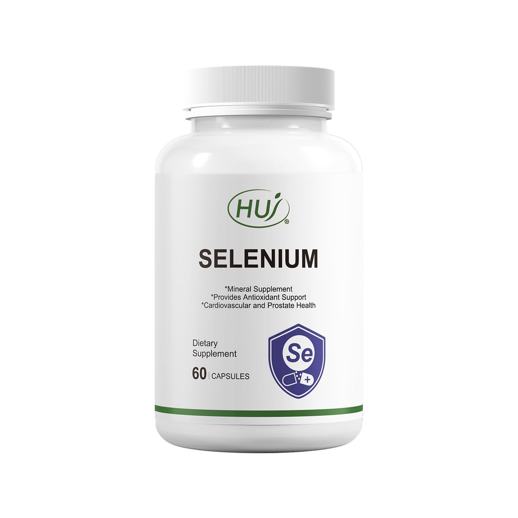 Suplement HUJ Selenium, 60 Kapsułek, Wsparcie przeciwutleniające, Suplement mineralny
