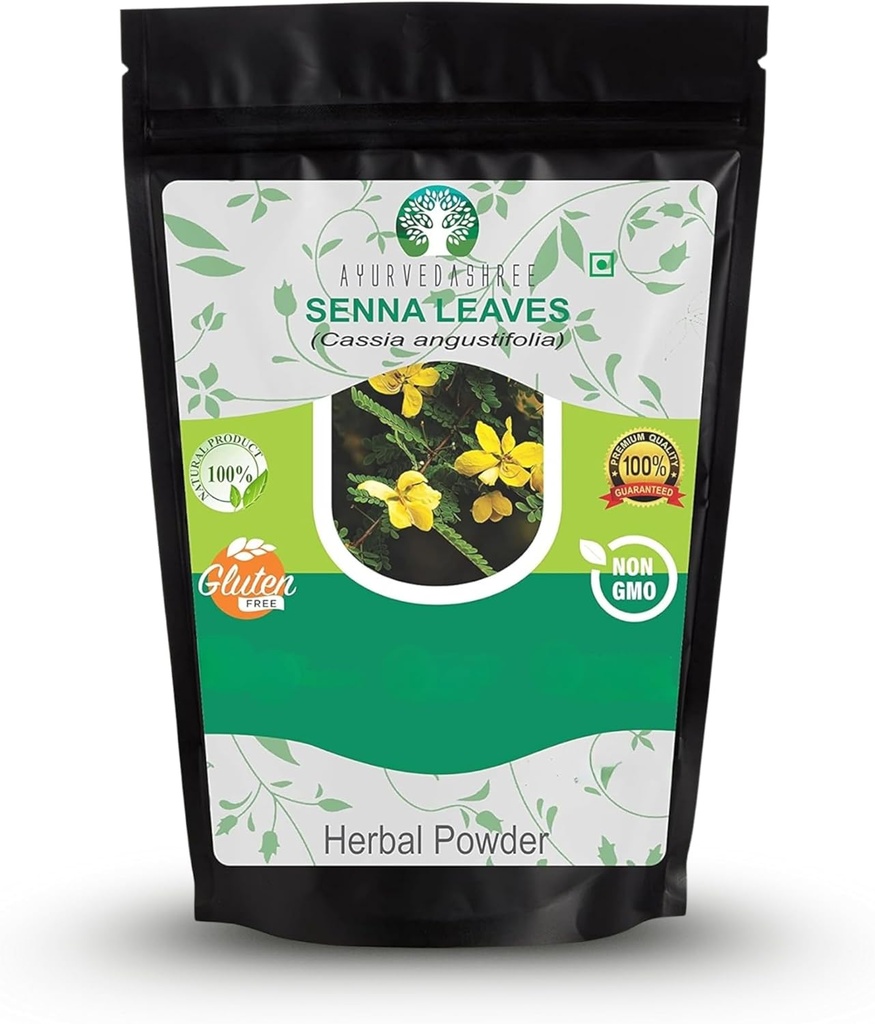 Proszek Senna Leaf 200 Gm I Cassia angustifolia Proszek I Ayurvedic Herbal Suplement do wsparcia funkcji pokarmowej I 100% Czysty i naturalny