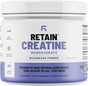RETAIN Kreatywny jednowodny proszek (60 Serv) - 100% Mikronizowana Wysoka Wchłanianie Monowodzian Kreatyny, Lean Muscle Mass & Recovery